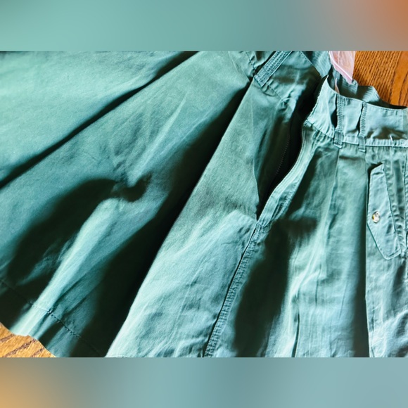 Free People heavily pleated skirt Green PLEATS TO MEET YOU - Picture 2 of 6